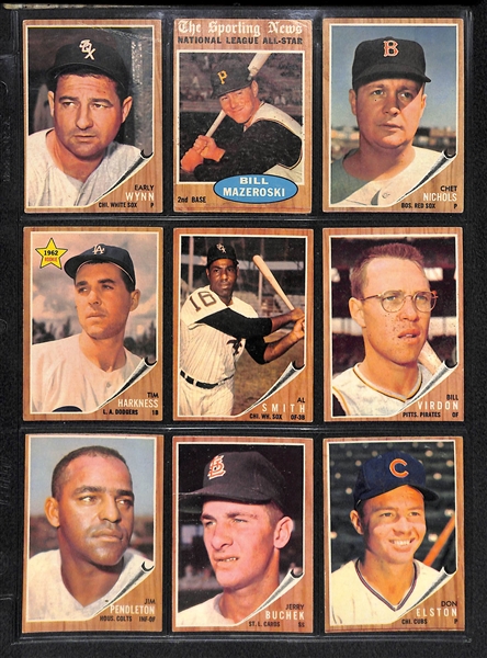 Lot Of 68 1962 Topps Baseball Cards w. Al Kaline
